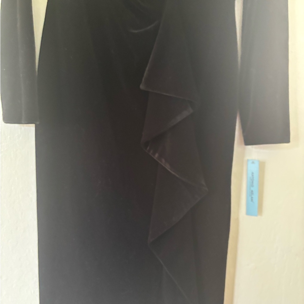 Antonio Melani Elegant Black Velvet Dress